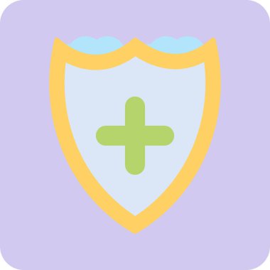 Hijyen kalkanı. Web simgesi basit illüstrasyon