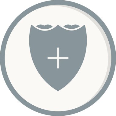 Hijyen kalkanı. Web simgesi basit illüstrasyon