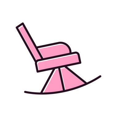 Sallanan sandalye ikonu. Basit vektör illüstrasyonu 