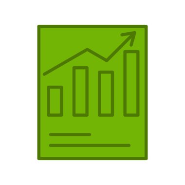 Satış raporu ikonu vektör illüstrasyonu