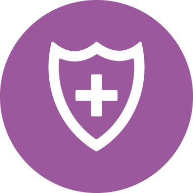 Tıbbi Kalkan ikon vektör çizimi tasarımı