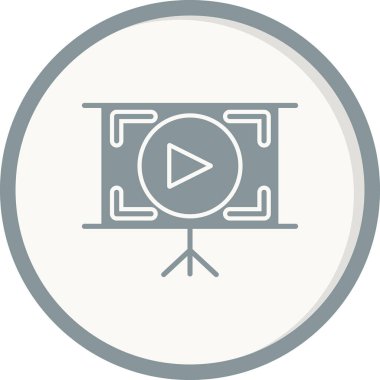 İllüstrasyon vektörü Video öğretim simgesi 