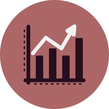 business graph vektör çizelgesi, bar çizelgesi. Web simgesi