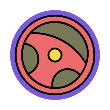 Bir direksiyon simgesinin vektör çizimi. 