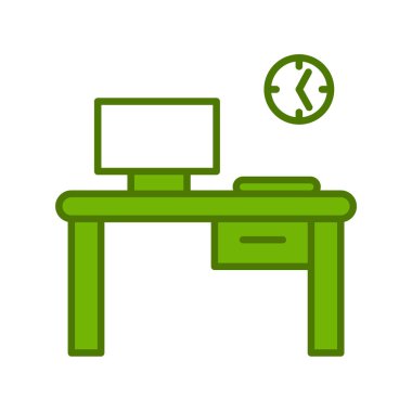 ofis tablosu vektör illüstrasyonu