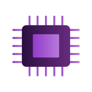 işlemci vektör simgesi, modern basit tasarım, işlemci çipi