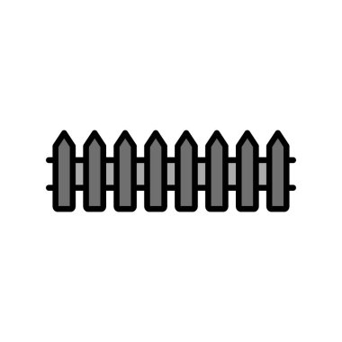 çit simgesi, vektör çizimi