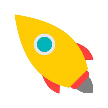 Roket ikonu. Basit tasarım