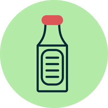 süt şişesi simgesi, vektör illüstrasyonu