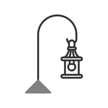 Lamba simgesi, vektör illüstrasyonu, sokak feneri 