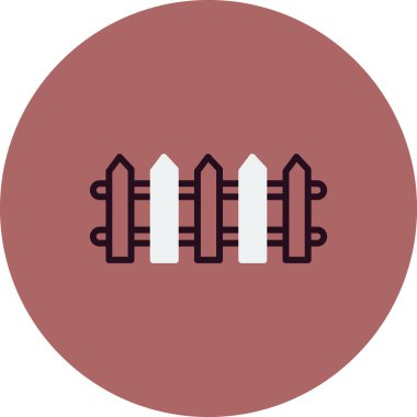 çit simgesi, vektör çizimi