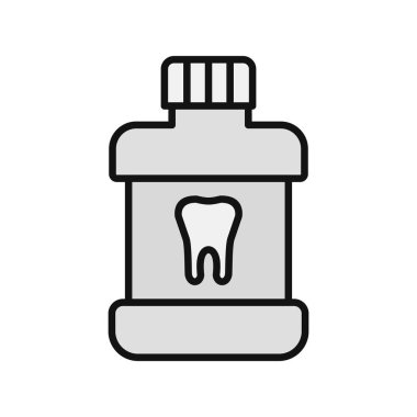Mouth Wash simge vektörü web ve mobil uygulama tasarımınız için beyaz arkaplanda izole edilmiş, logo konsepti