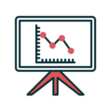 sunum satırı vektör simgesi.