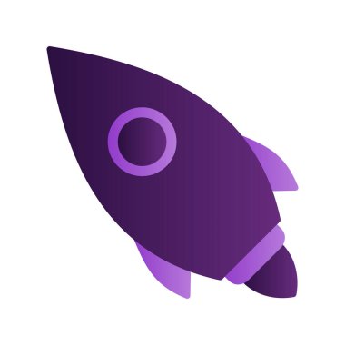 Roket ikonu. Basit tasarım