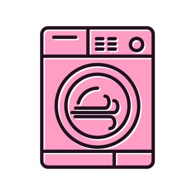 çamaşır makinesi simgesi, vektör illüstrasyonu 