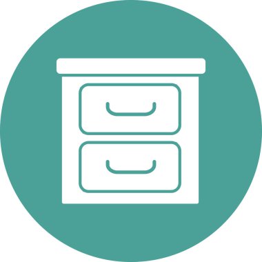 Çekmeceler simgesinin vektör illüstrasyonu 