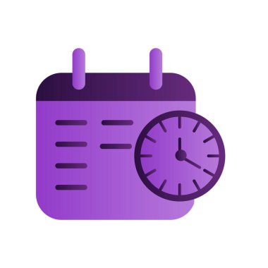 Zaman yönetimi simgesi vektör illüstrasyonu