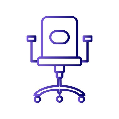 ofis sandalyesi simgesi, vektör illüstrasyonu