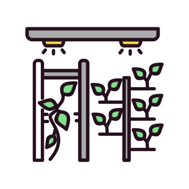 Sürüm bahçesi ikon vektör illüstrasyonu