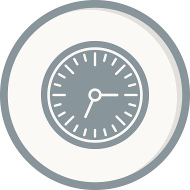 Duvar Saati, web simgesi basit illüstrasyon