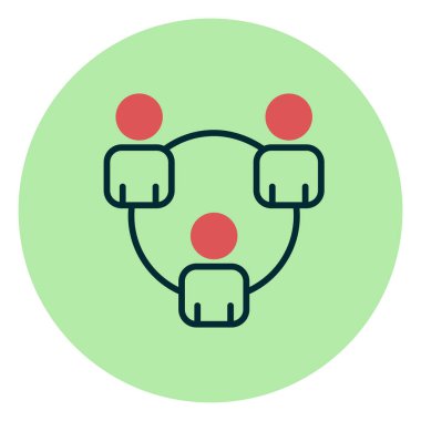 Ekip çalışması simge vektör çizim