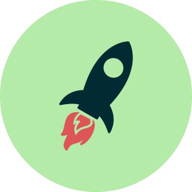 Füze simgesi, vektör çizimi