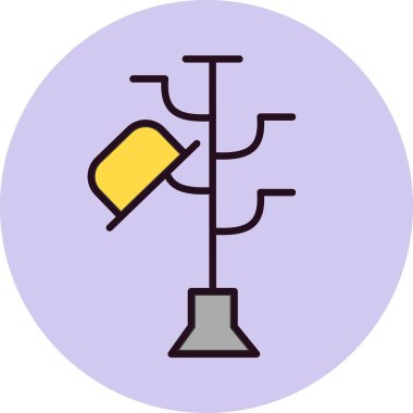 Hatstand simgesi, vektör çizimi