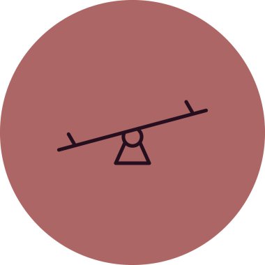 Tahterevalli simgesi vektör tasarımı çizimi