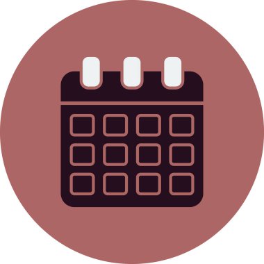 Takvim simgesi, vektör çizimi 