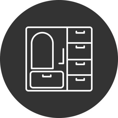 Dolap. Web simgesi basit tasarım 