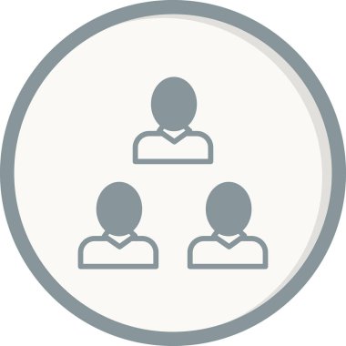 Takım simgesinin vektör çizimi, bir grup insan, takım çalışması