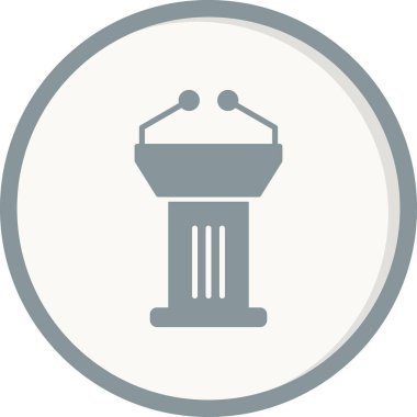 Podyum simgesi vektör logosu illüstrasyonu.  