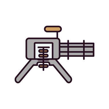 Bir silah simgesinin vektör illüstrasyonu 