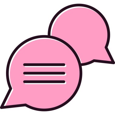 Konuşma. Web simgesi basit illüstrasyon