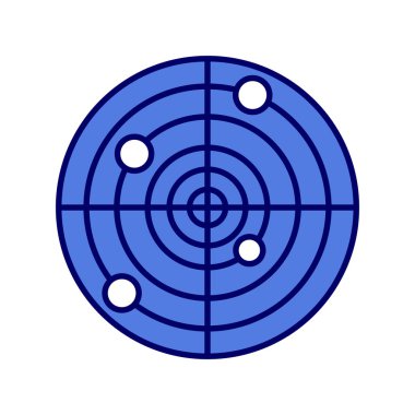 Radar simgesi, vektör illüstrasyonu