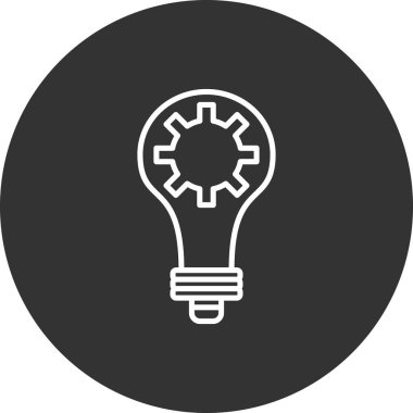 ampul vektörü ince çizgi simgesi