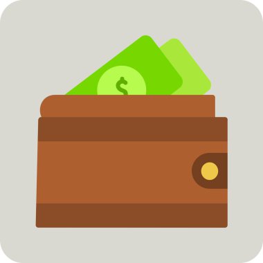 cüzdan ikonu vektör illüstrasyonu