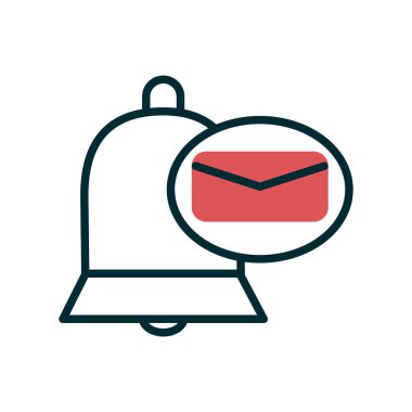 Bildirim simgesi, vektör illüstrasyonu