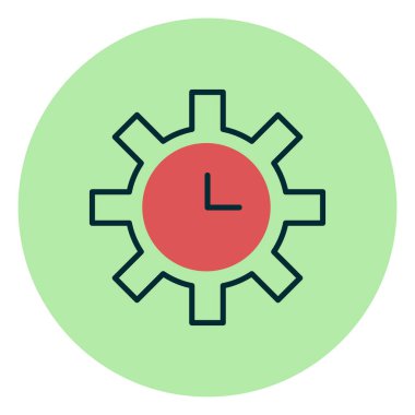 Zaman yönetimi simgesi vektör illüstrasyonu