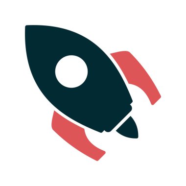 Roket ikonu. Basit tasarım