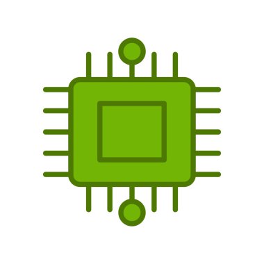 işlemci vektör simgesi, modern basit tasarım, işlemci çipi