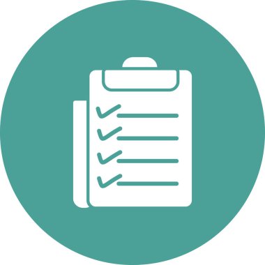 Kontrol listesi. Web simgesi vektör illüstrasyonu 