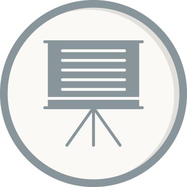 sunum satırı vektör simgesi.