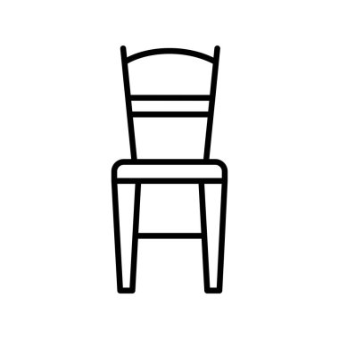 Sandalye Simgesi, vektör illüstrasyonu