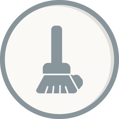 Süpürge. Web simgesi basit tasarım