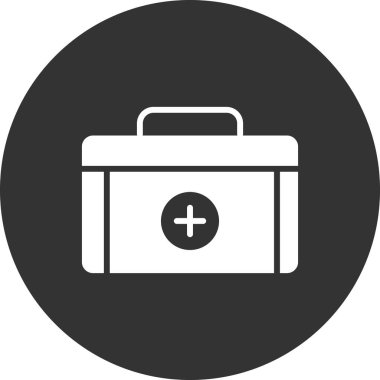 İlk yardım çantası simgesinin vektör illüstrasyonu