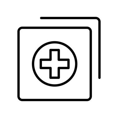 İlk yardım simgesi vektör illüstrasyonu 