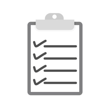 Kontrol listesi. Web simgesi vektör illüstrasyonu 