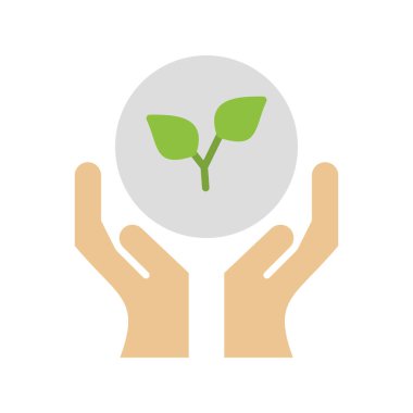 Gezegen ikon vektör illüstrasyonunu koru