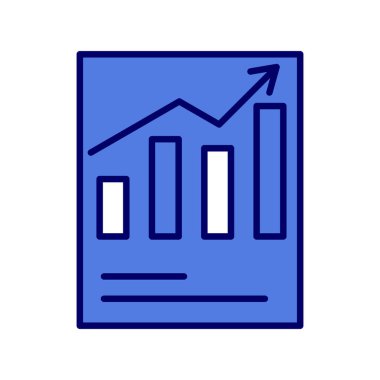 Satış raporu ikonu vektör illüstrasyonu